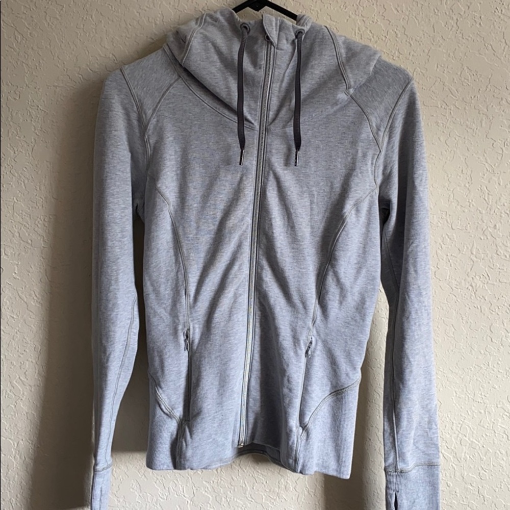 lululemon cross back, hooded jacket